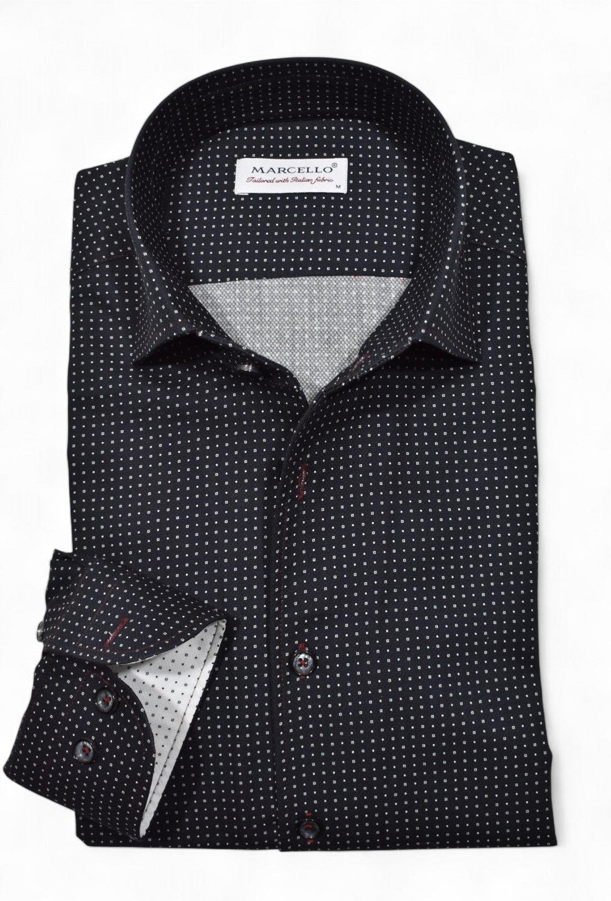 W133 Black with White Fine Squares