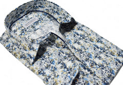 W168 Gold Navy Abstract