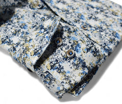 W168 Gold Navy Abstract