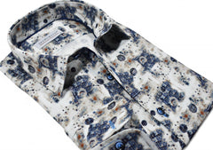 W170 Navy Print