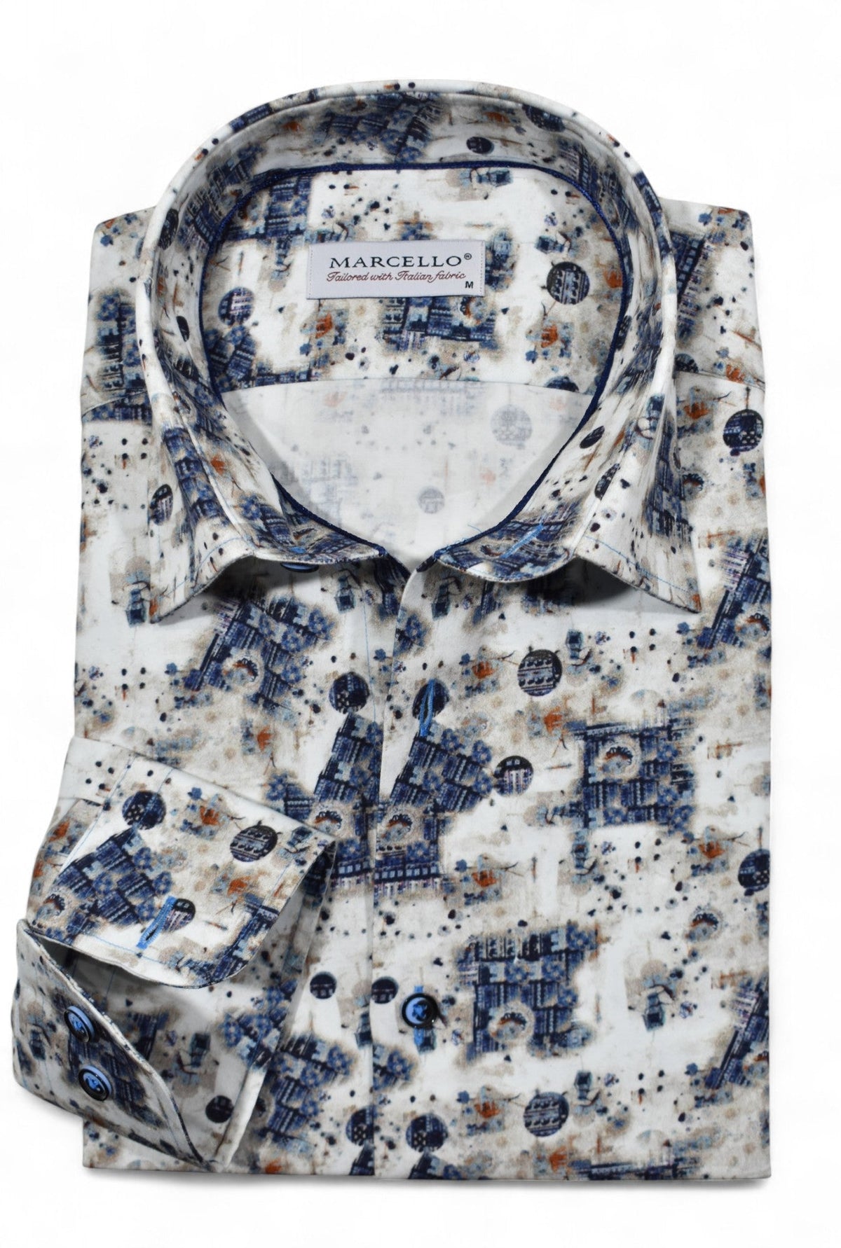 W170 Navy Print