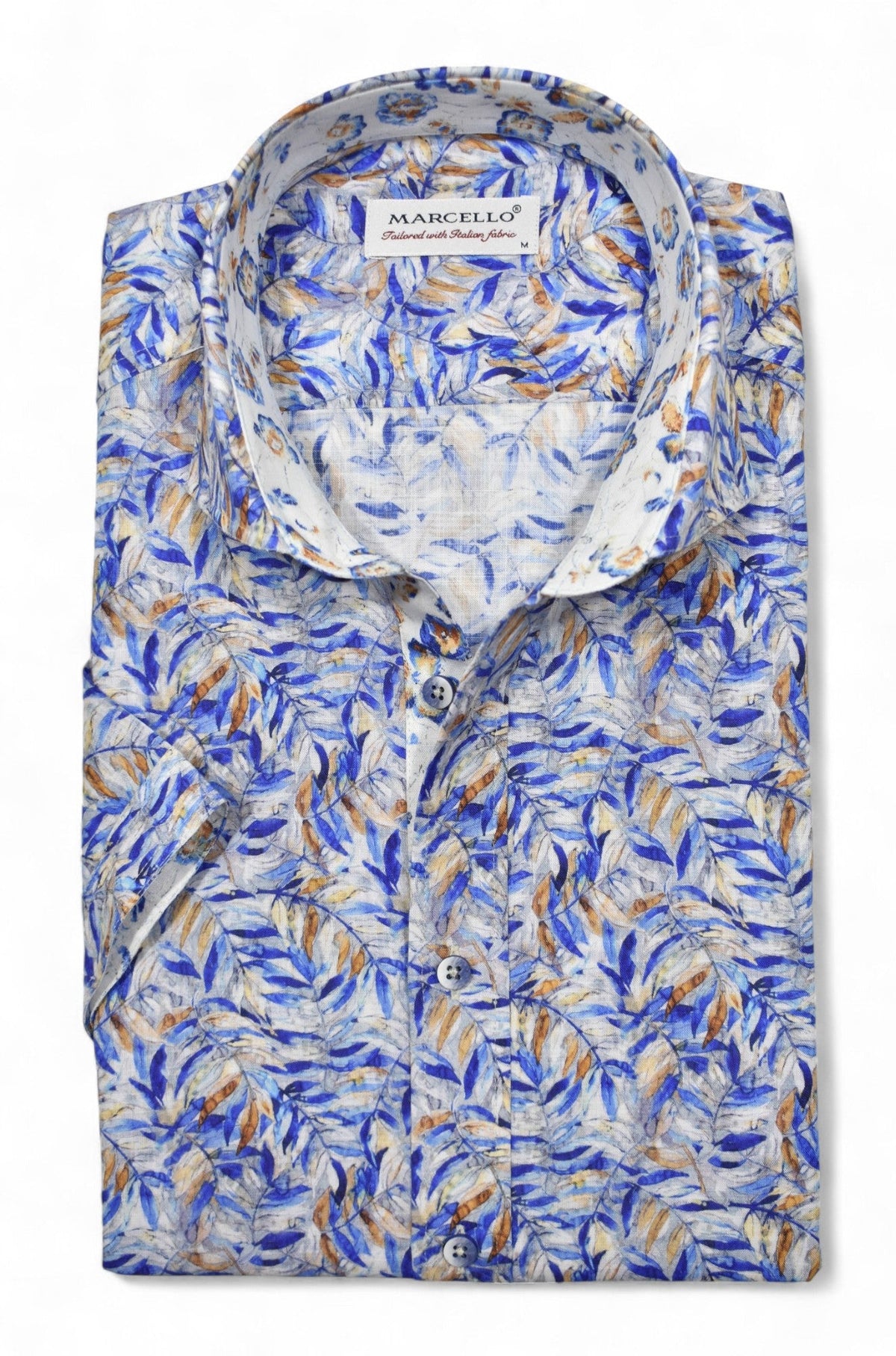 W175S Cotton/Linen Royal Palms