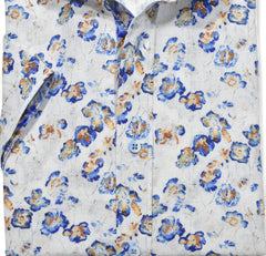 W176S Cotton/Linen Cocoa Floral