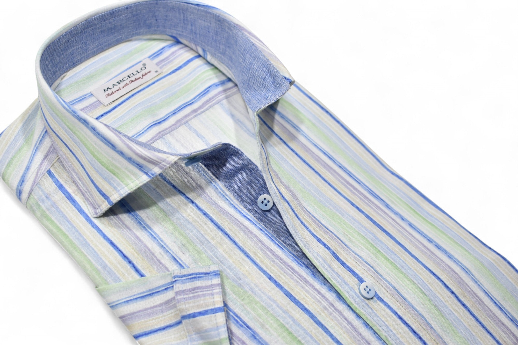 W178S Cotton/Linen Shaded Stripe