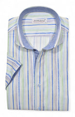 W178S Cotton/Linen Shaded Stripe