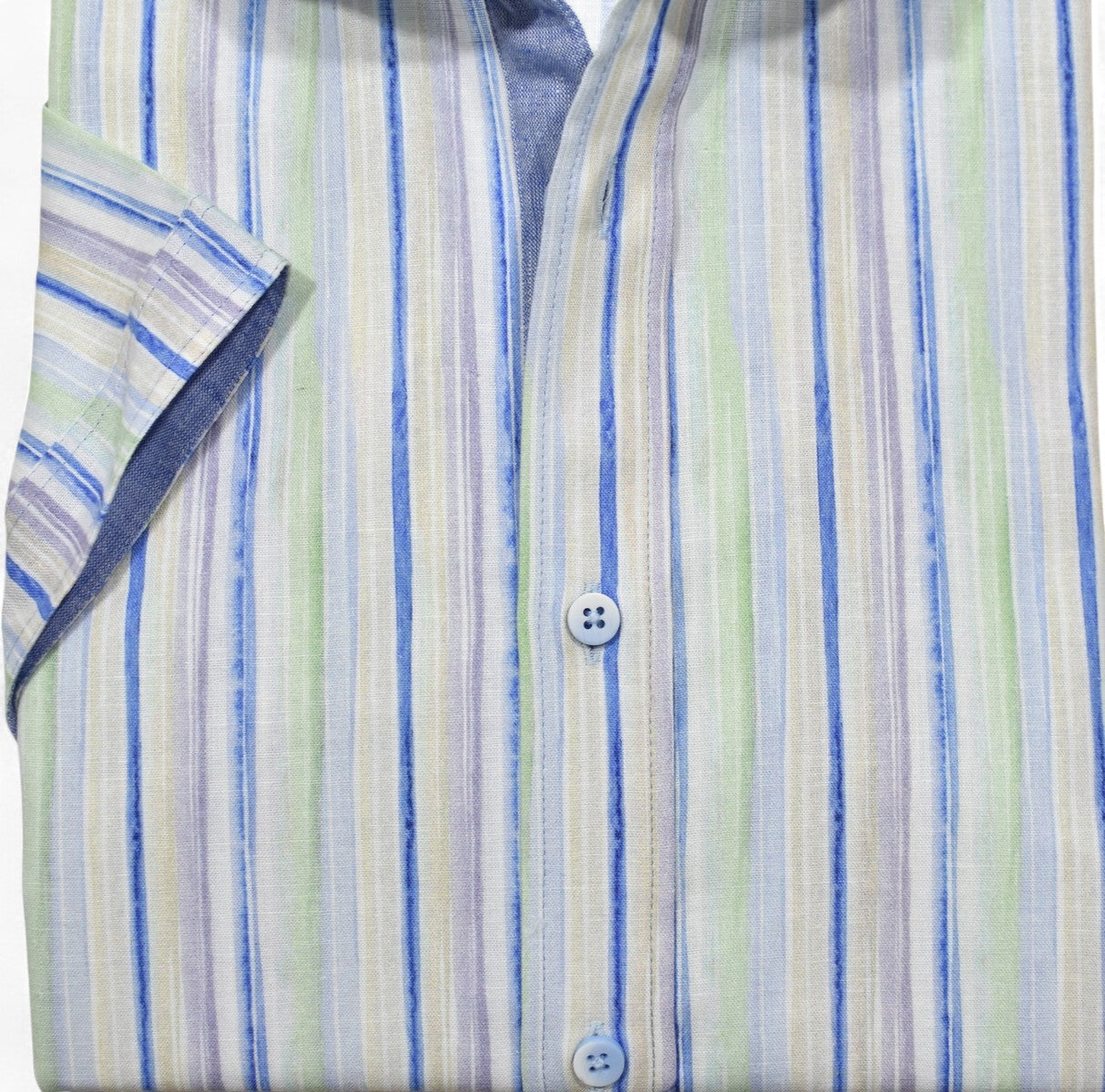 W178S Cotton/Linen Shaded Stripe