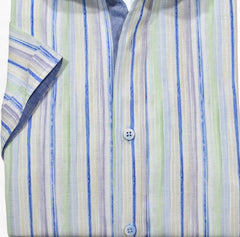 W178S Cotton/Linen Shaded Stripe