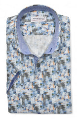 W180S Cotton/Linen Ocean Abstract