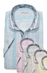 W182S Cotton/Linen Wide Brushed Stripe