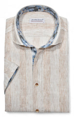 W182S Cotton/Linen Wide Brushed Stripe