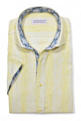 W182S Cotton/Linen Wide Brushed Stripe