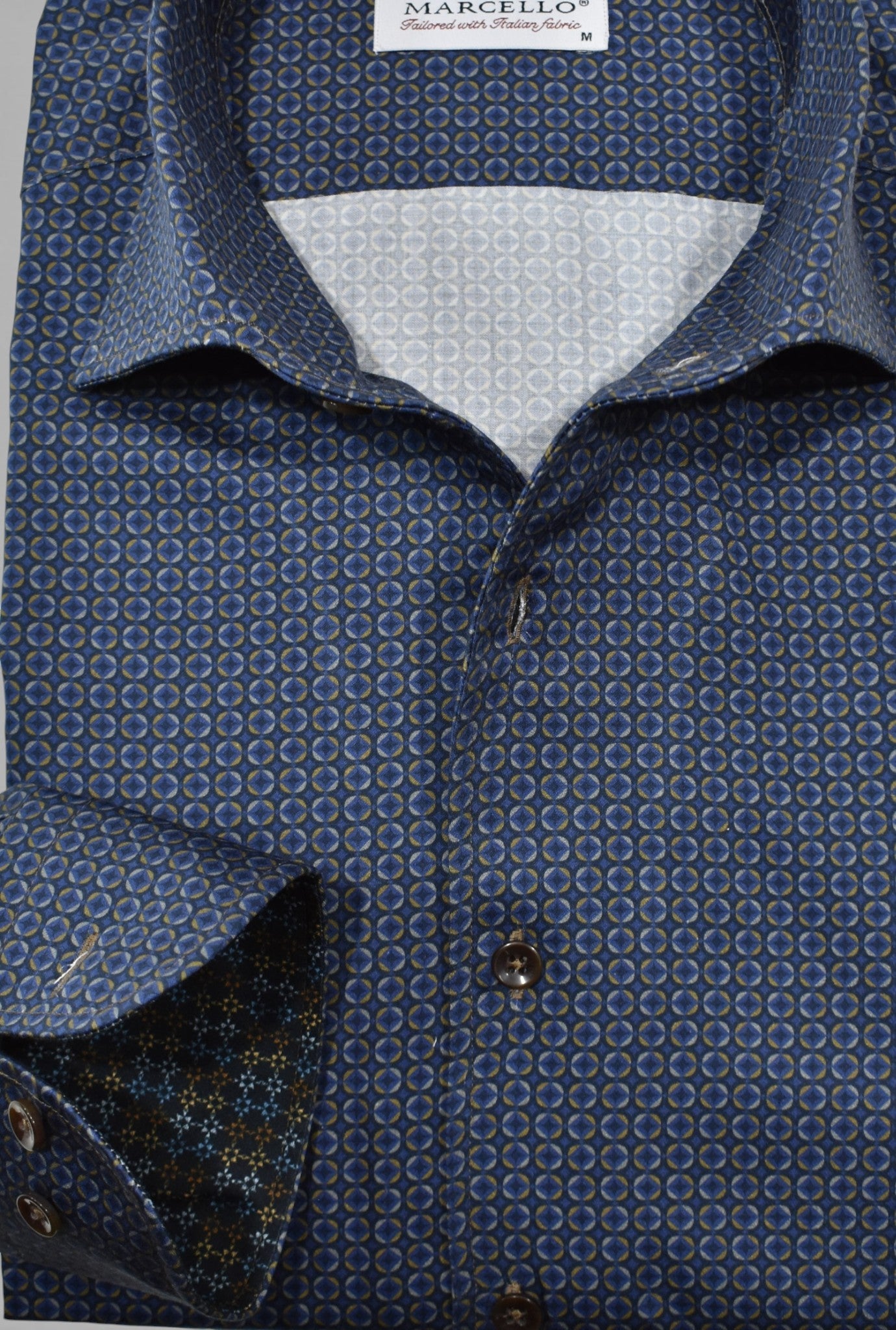 W248 Navy Concentric Geometric