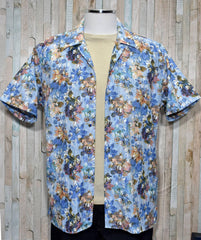 W494S Denim Floral Camp Shirt