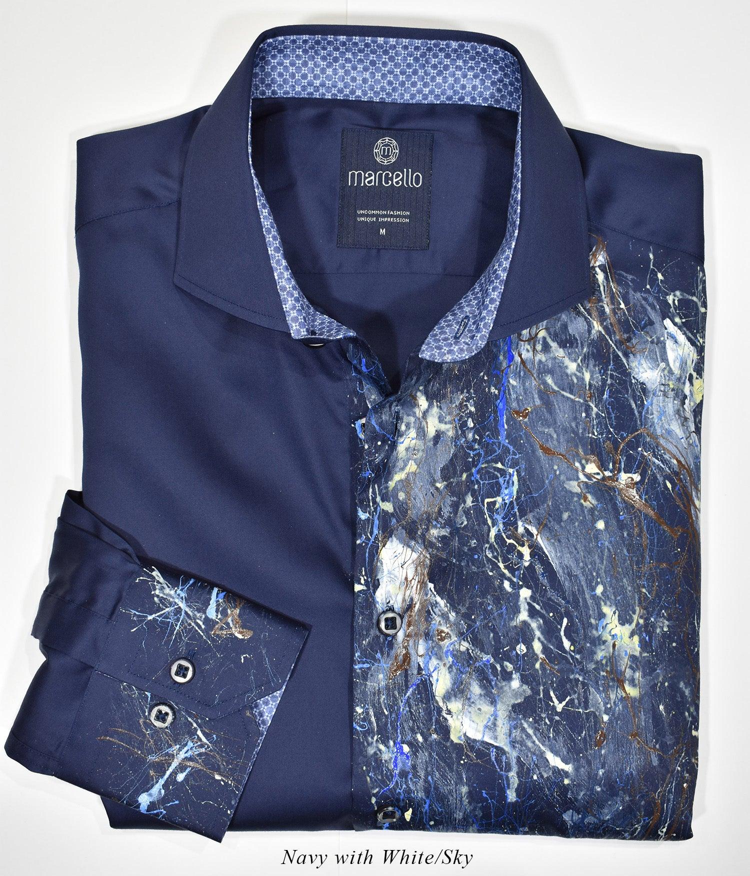 W617P Custom Painted Mens Shirt
