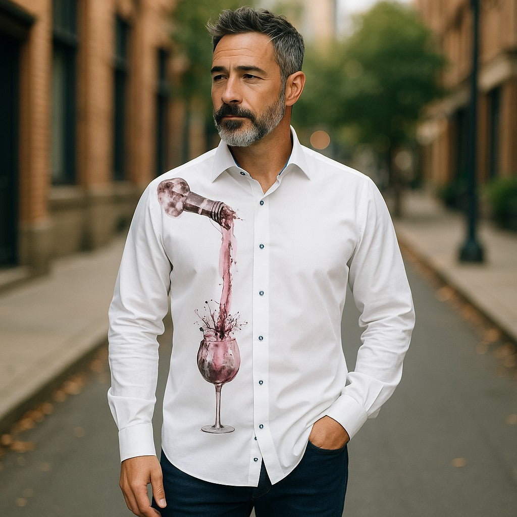 W617PW Marcello Hand Painted Wine