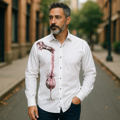 W617PW Marcello Hand Painted Wine