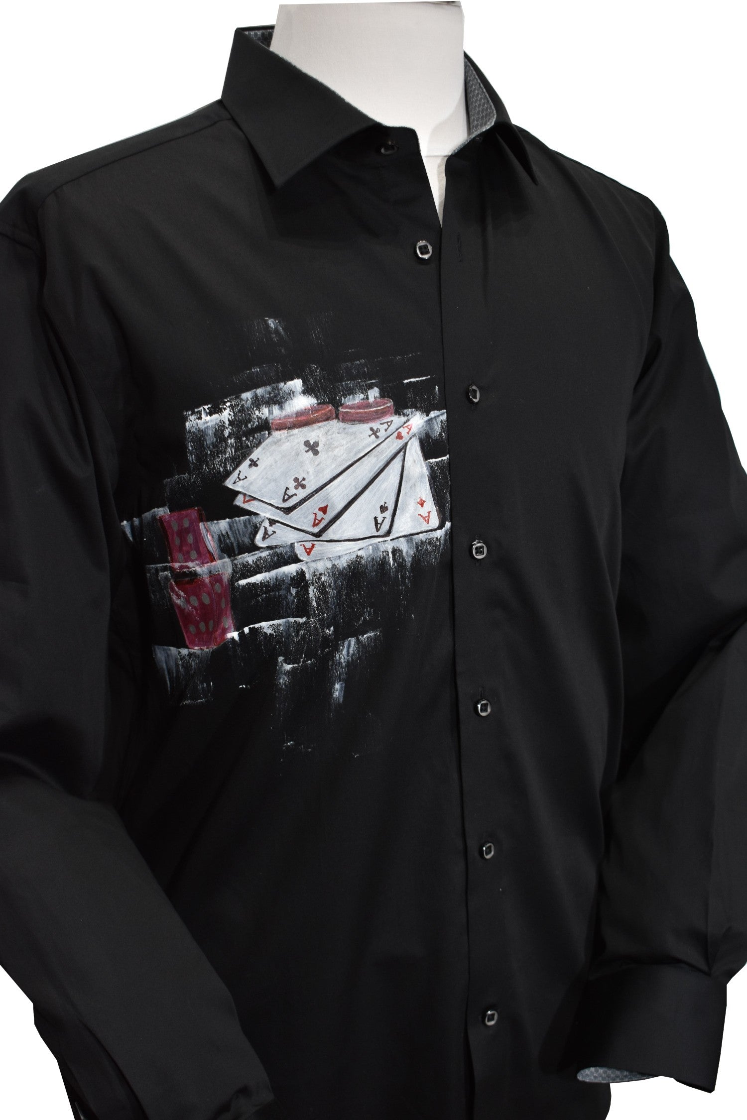 W619 Black - Gambling Motif