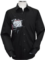 W619 Black - Gambling Motif