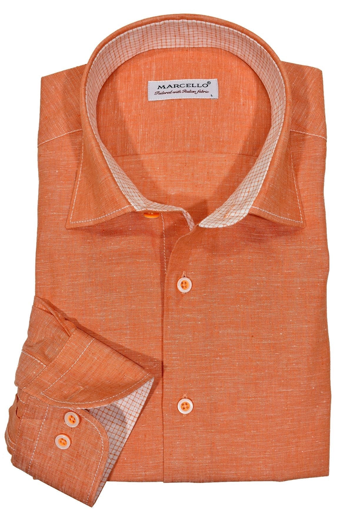 W686S Mango Short Sleeve Classic Solid Linen