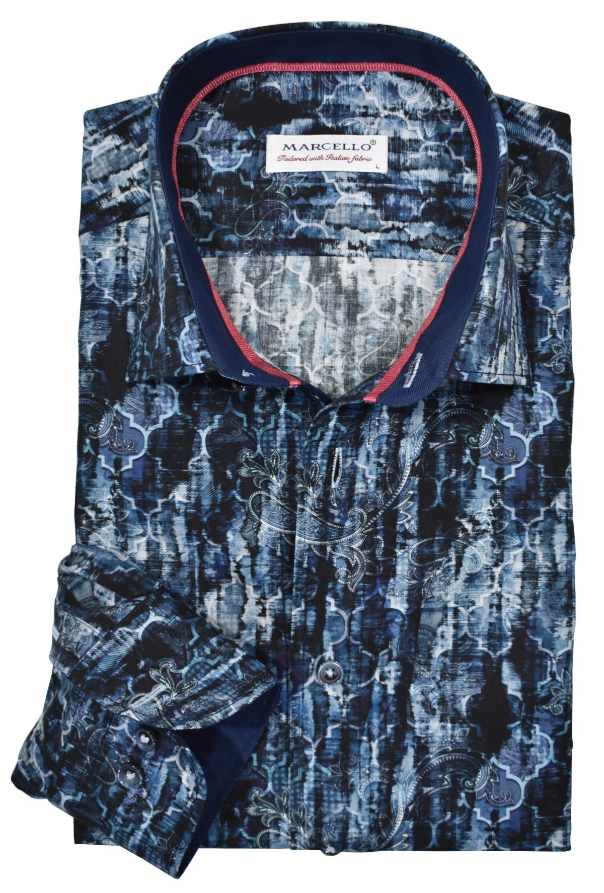 W728 Cloud Abstract Print Shirt