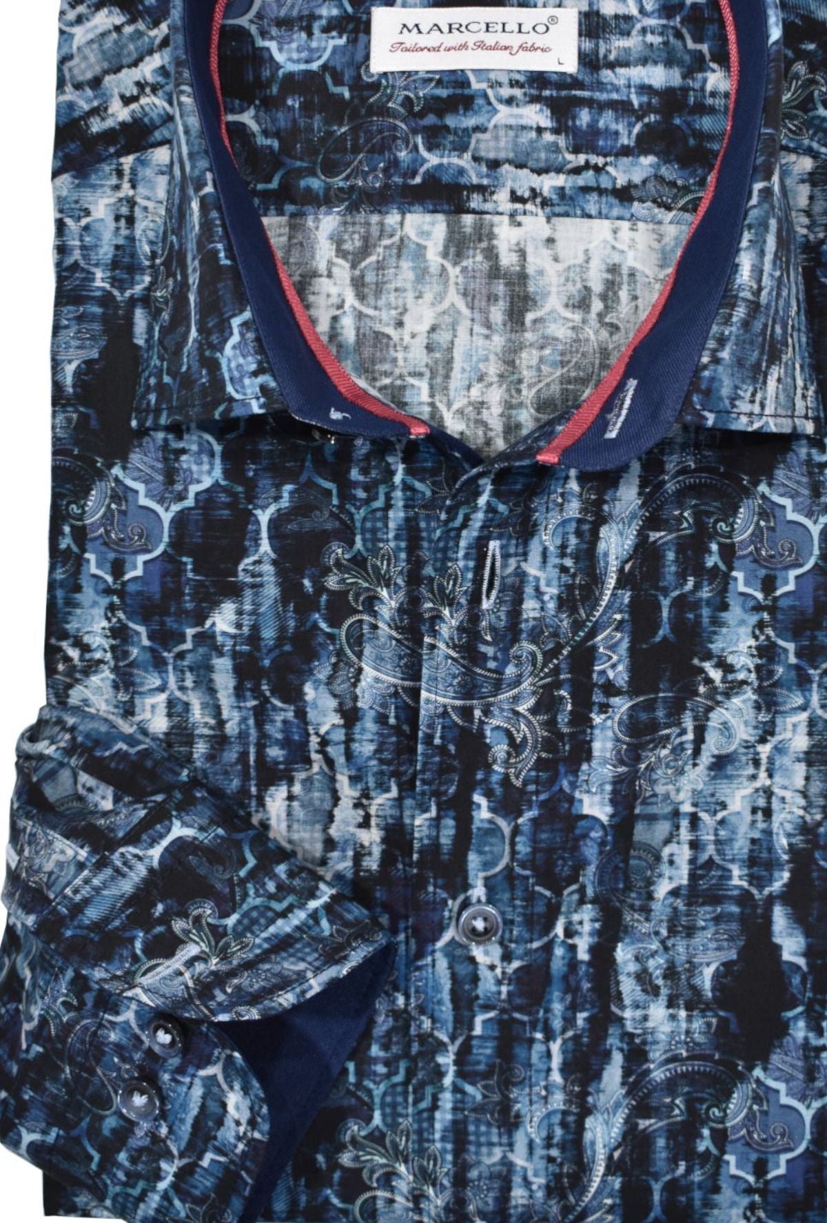 W728 Cloud Abstract Print Shirt