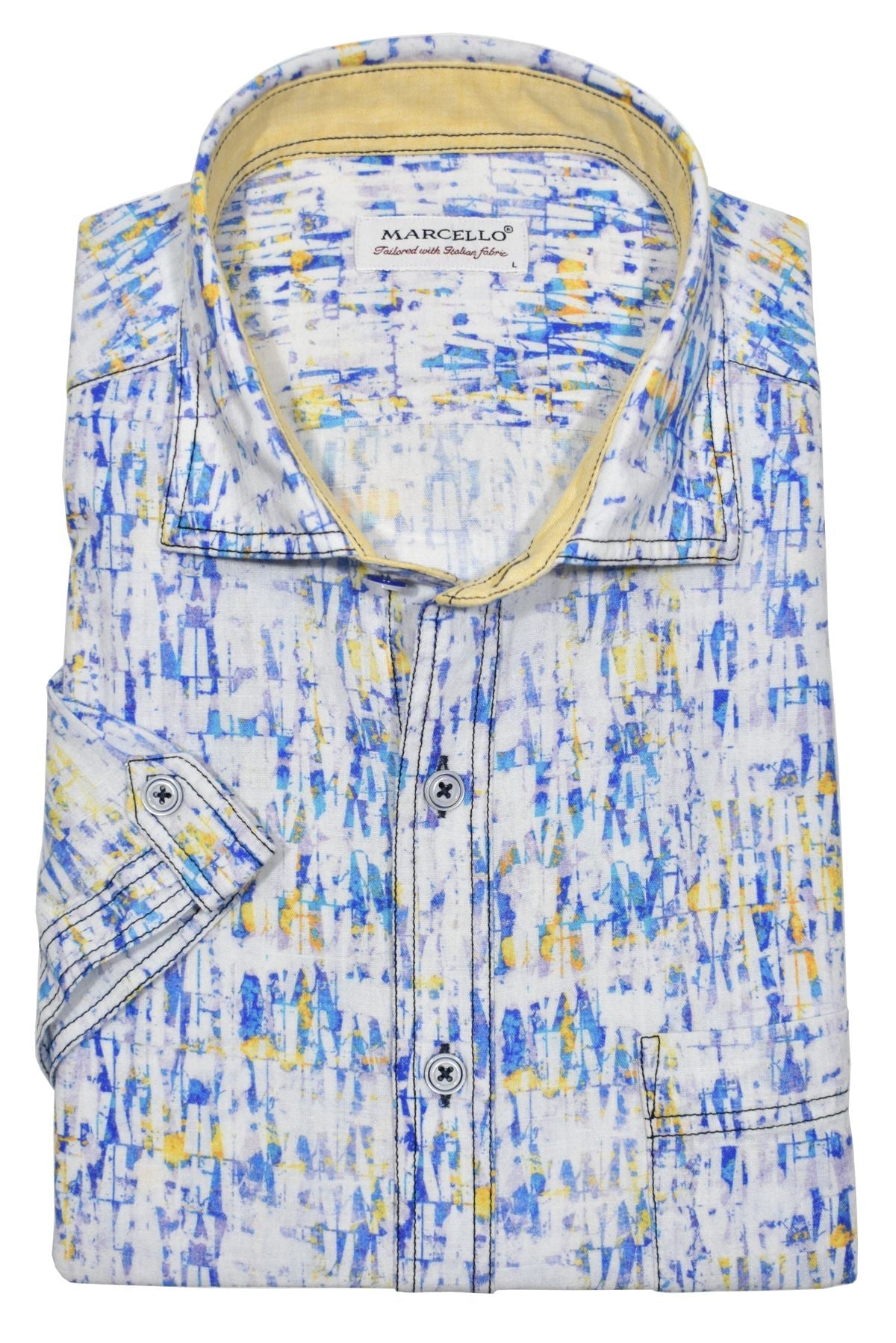 W826S Cotton Linen Abstract