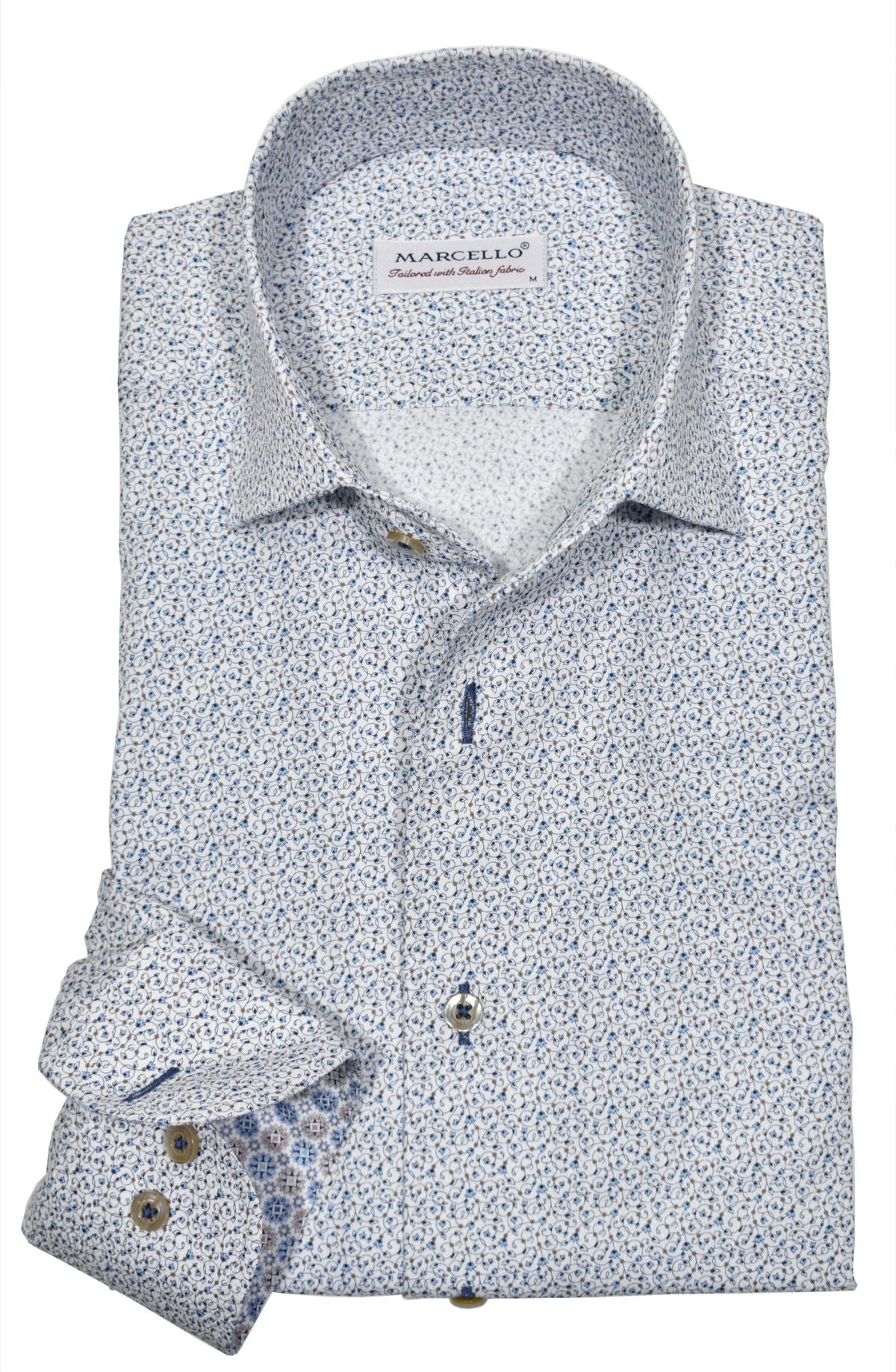 W841R Roll Collar Micro Floral
