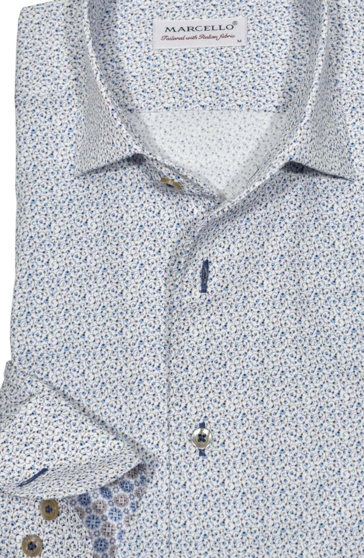 W841R Roll Collar Micro Floral