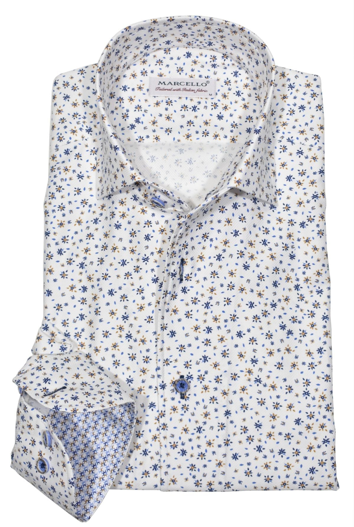 W847R Majestic Flora Roll Collar Shirt