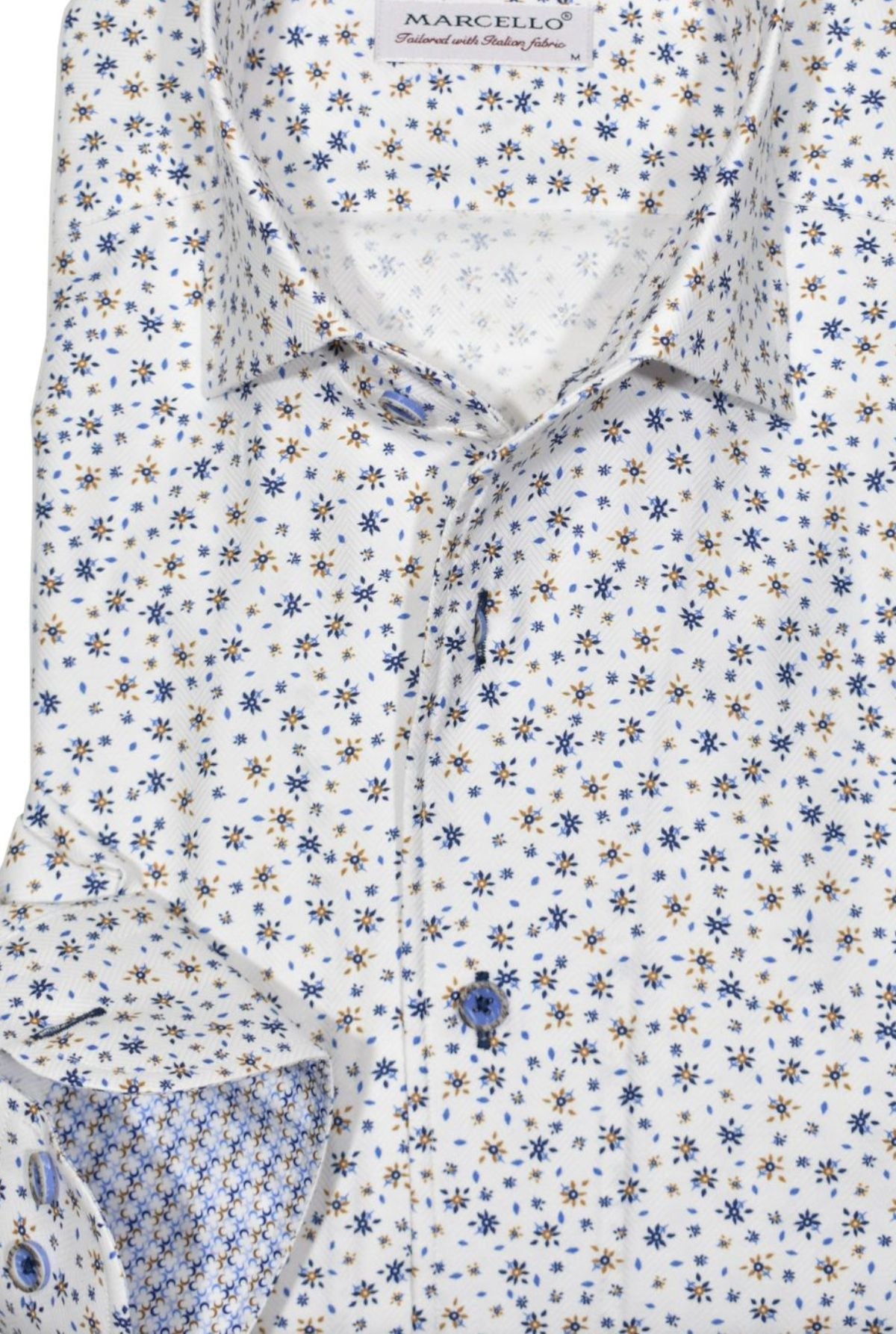W847R Majestic Flora Roll Collar Shirt