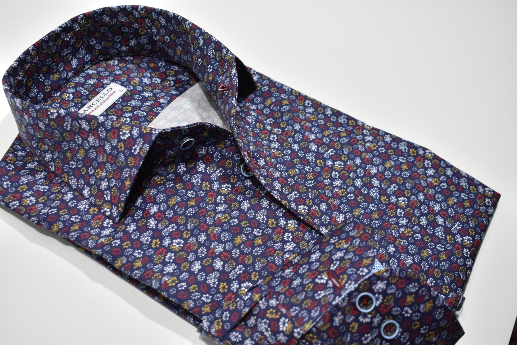 W873TR Roll Collar Floral TRIM FIT