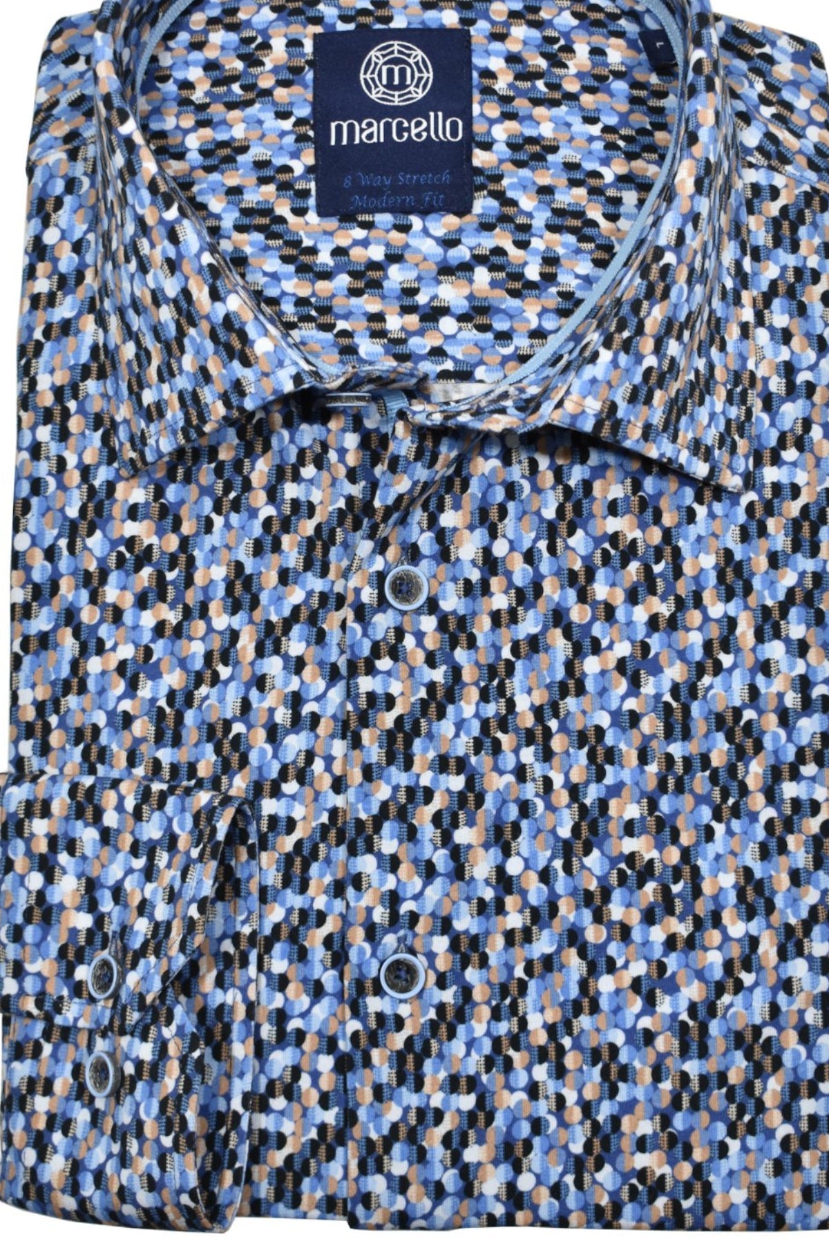 W8915 8 Way Stretch Ocean Circles