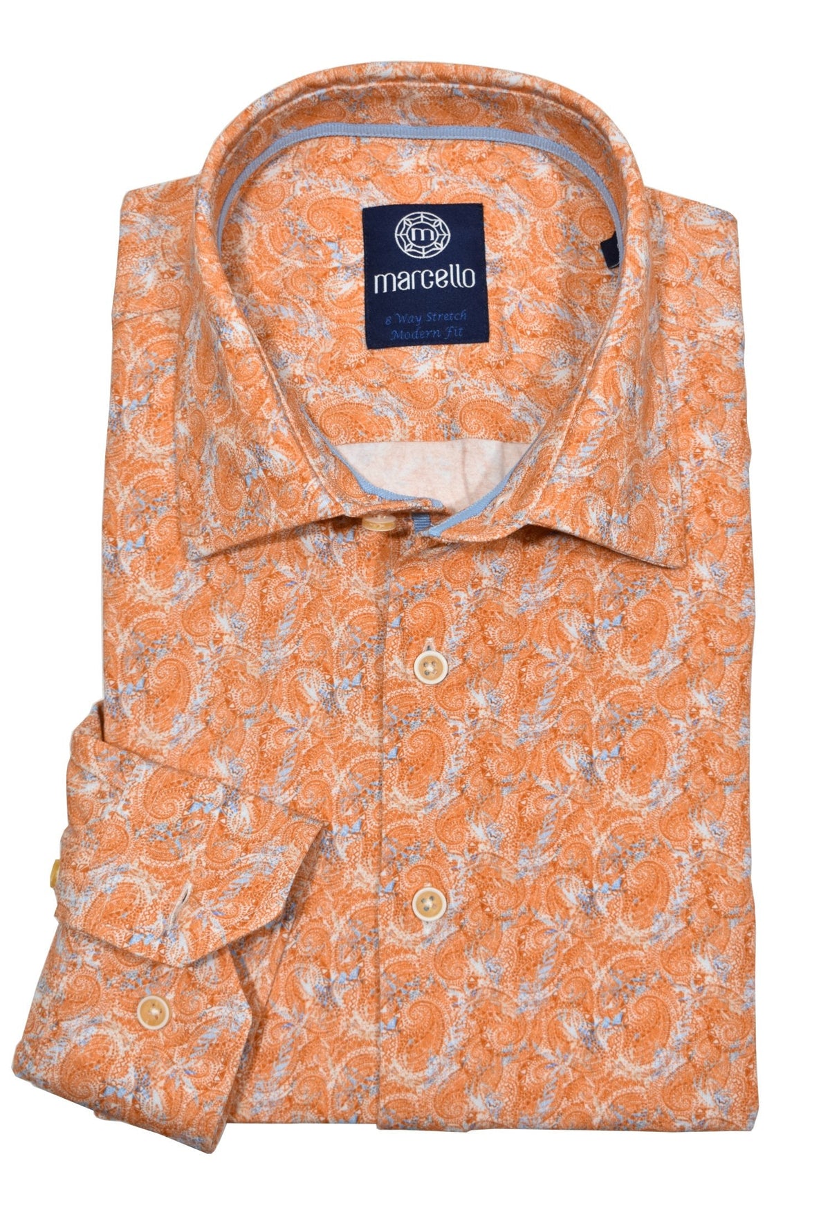 W8933 8 Way Stretch Mango Paisley