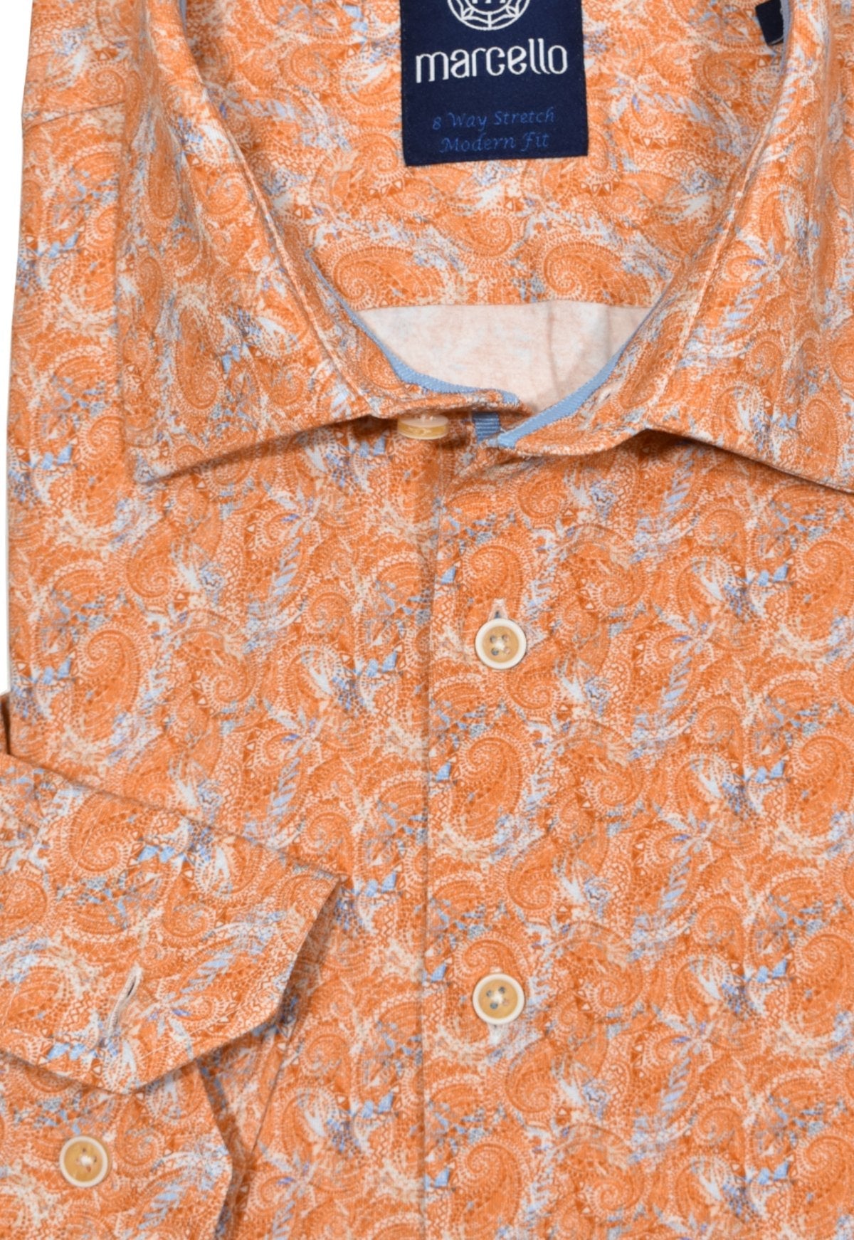 W8933 8 Way Stretch Mango Paisley