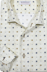 W896R Roll Collar Beige Weave