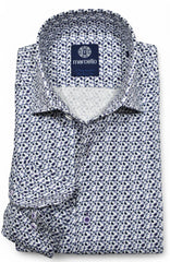 W8979 Teared Abstract Stretch Shirt