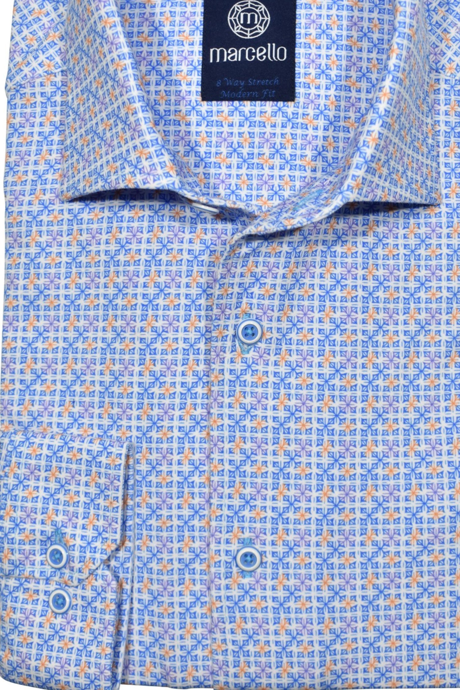 W8988R Plaid Star Stretch Cotton