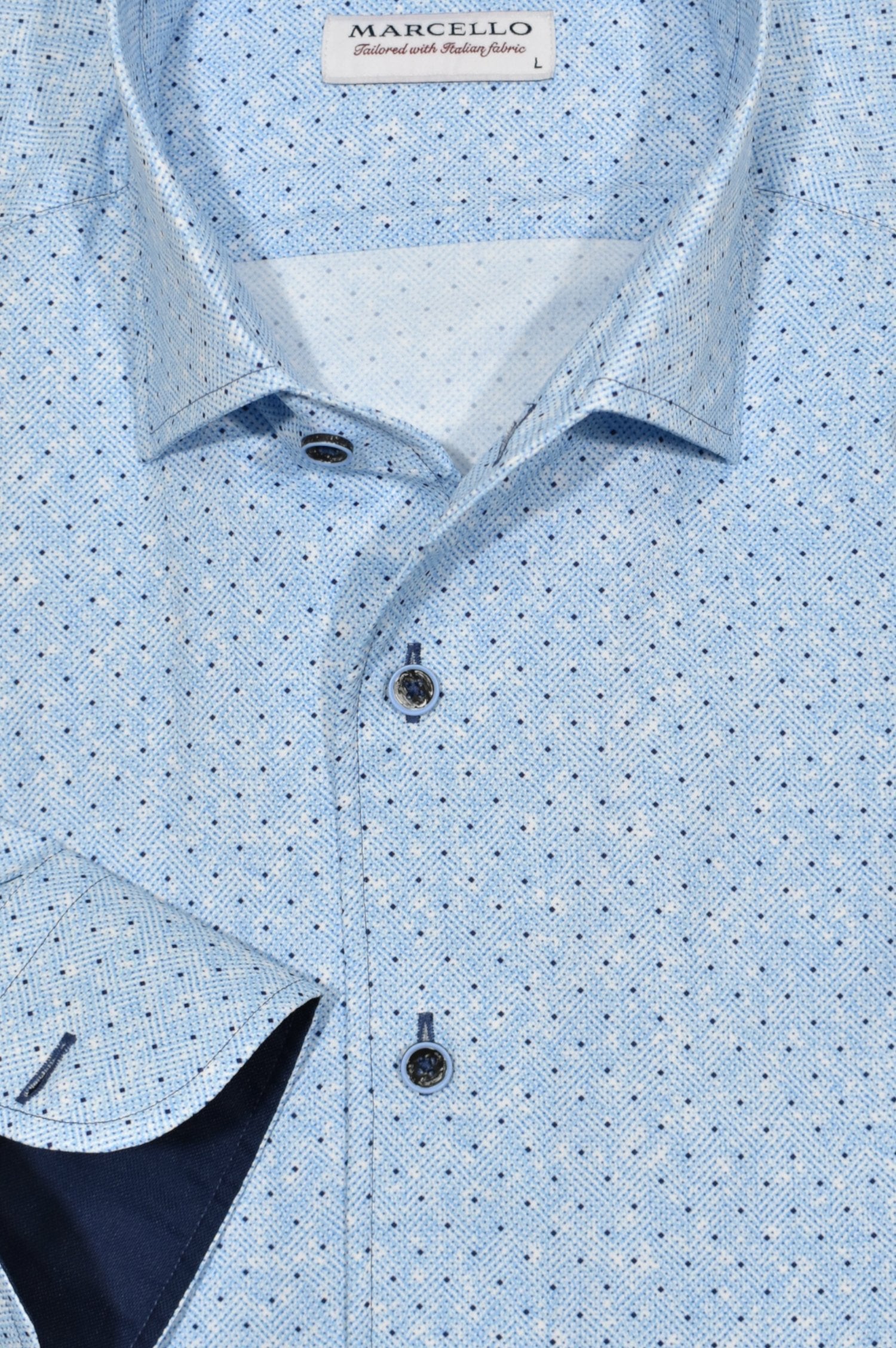 W932R Sky Dot Roll Collar