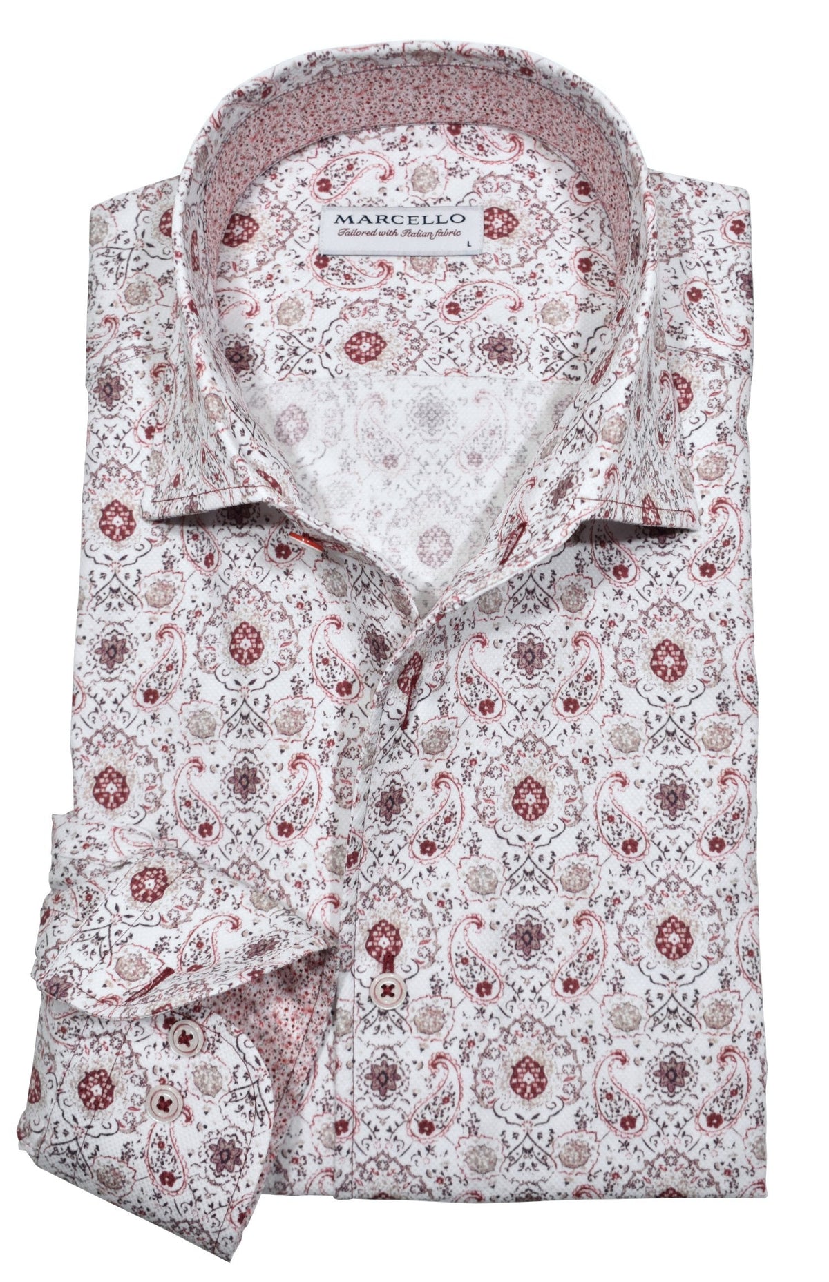 W963R Milano Paisley Roll Collar