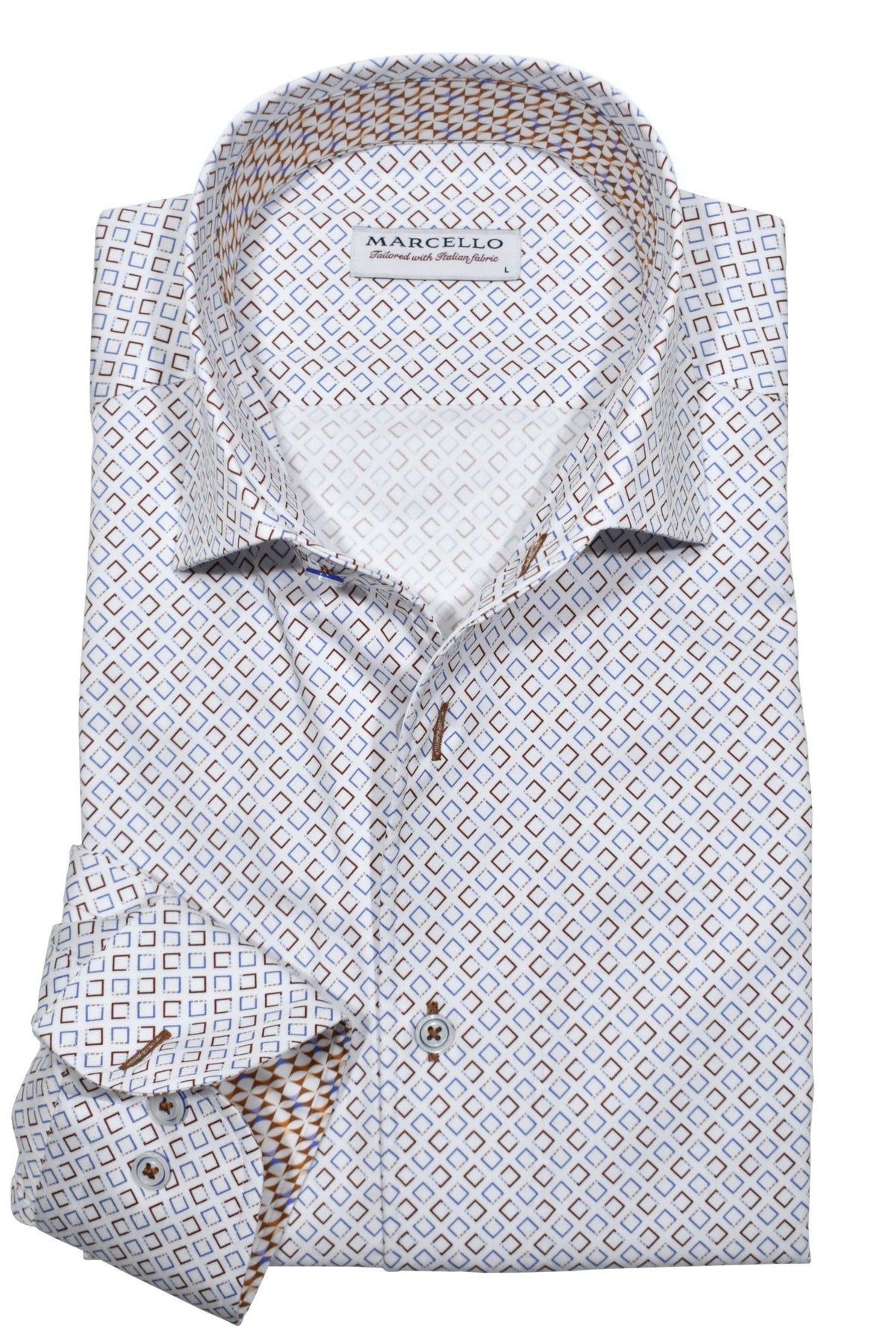 W966R Open Diamond Shirt