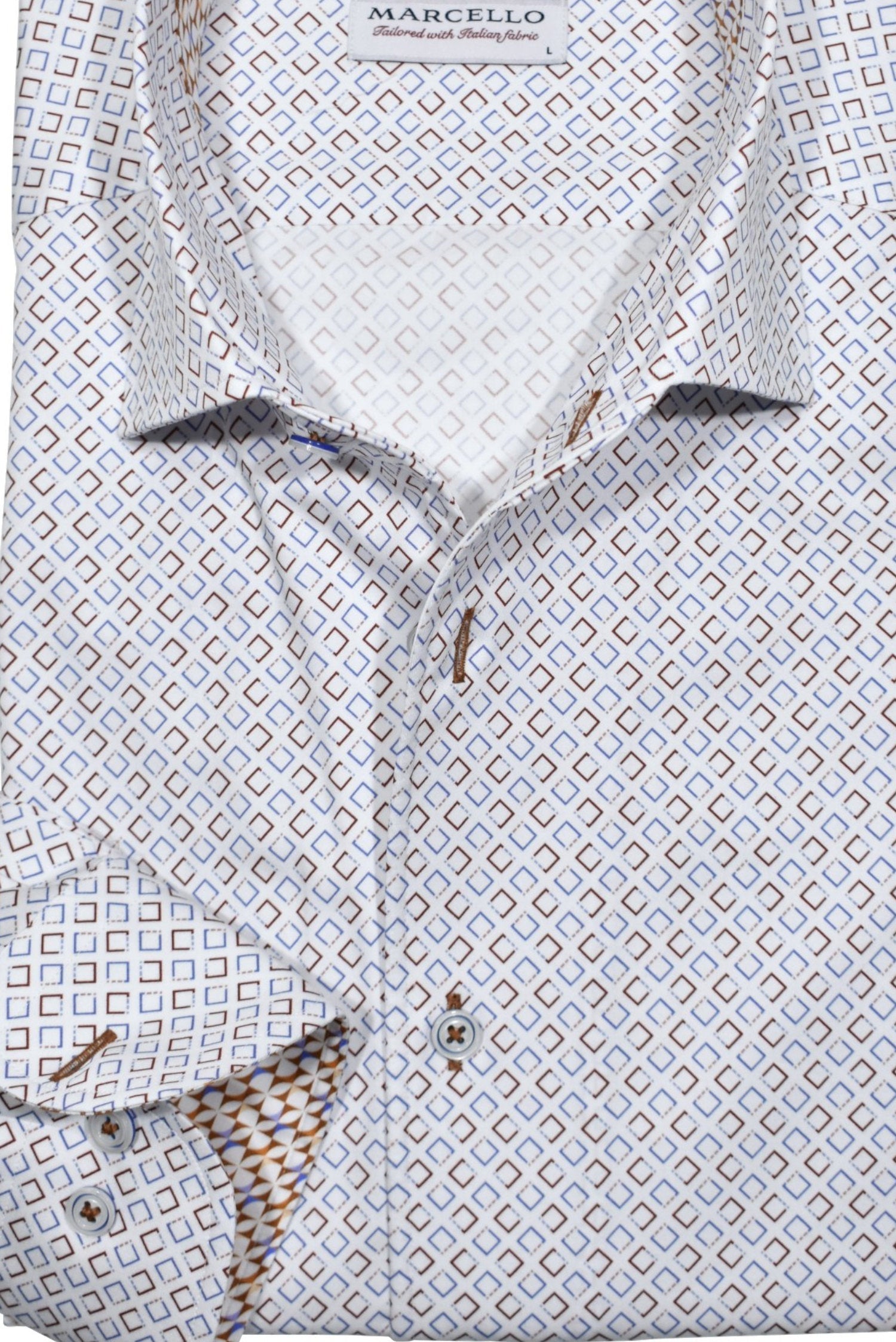 W966R Open Diamond Shirt
