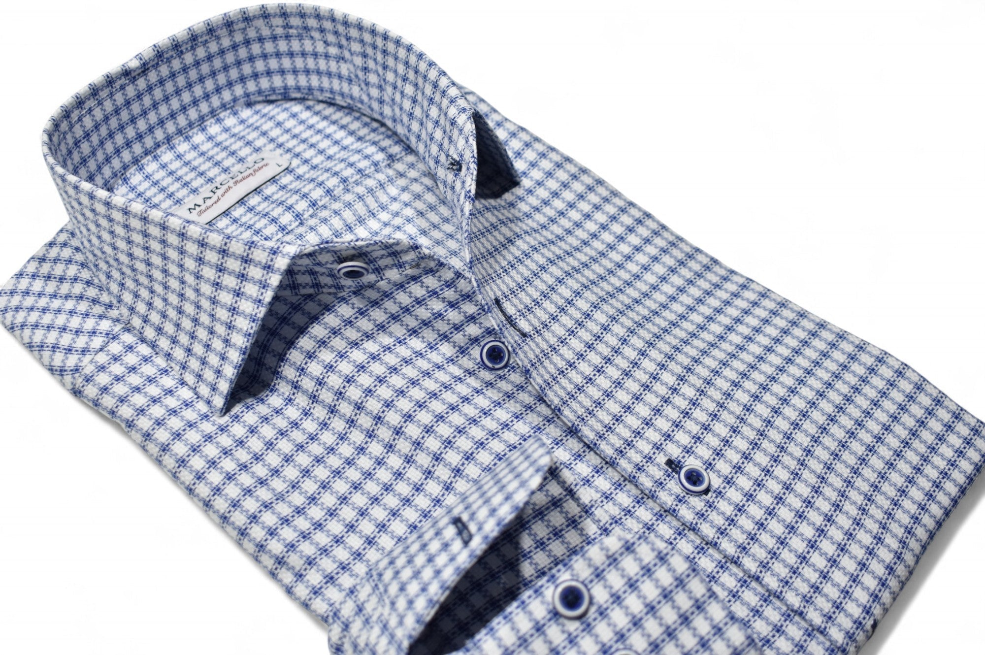 W979R Derby Graduated Check Roll Collar