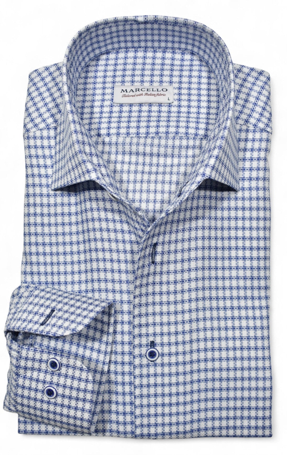 W979R Derby Graduated Check Roll Collar