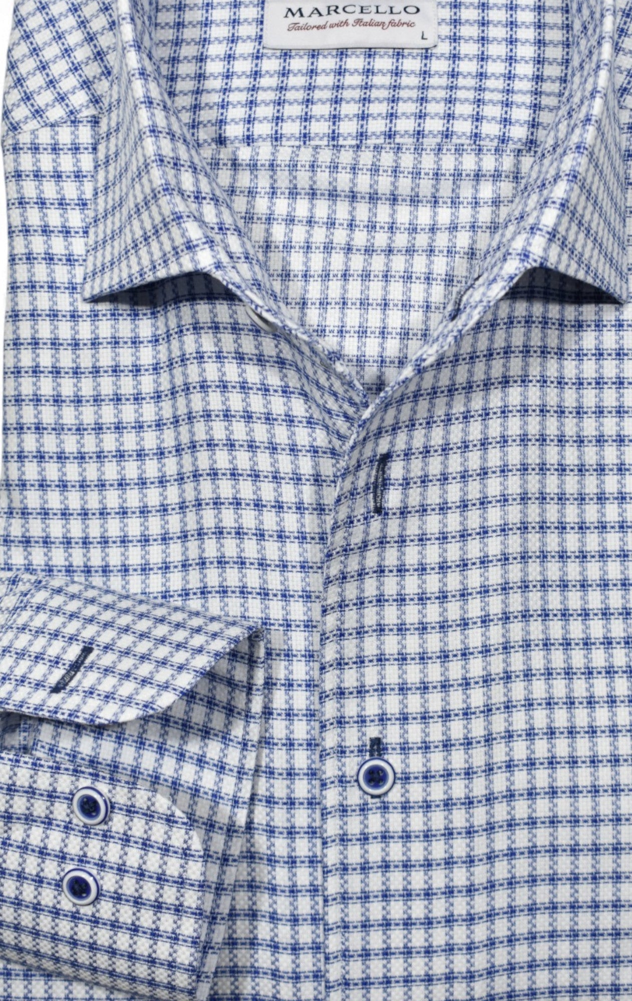 W979R Derby Graduated Check Roll Collar