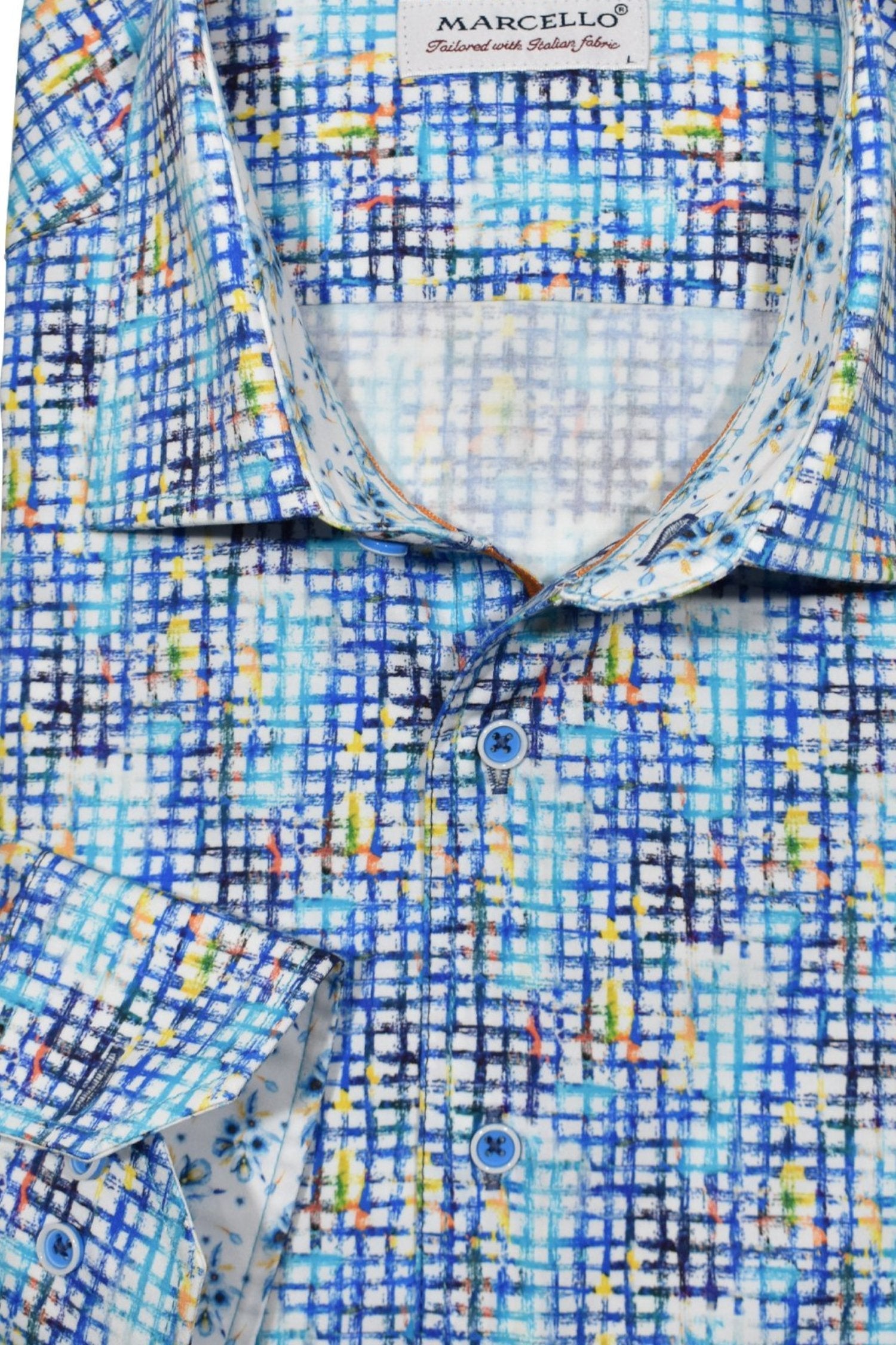 W993 Marine Plaid Sport Shirt