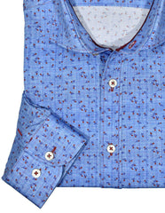 WM123 Slim Fit Indigo Rose Shirt