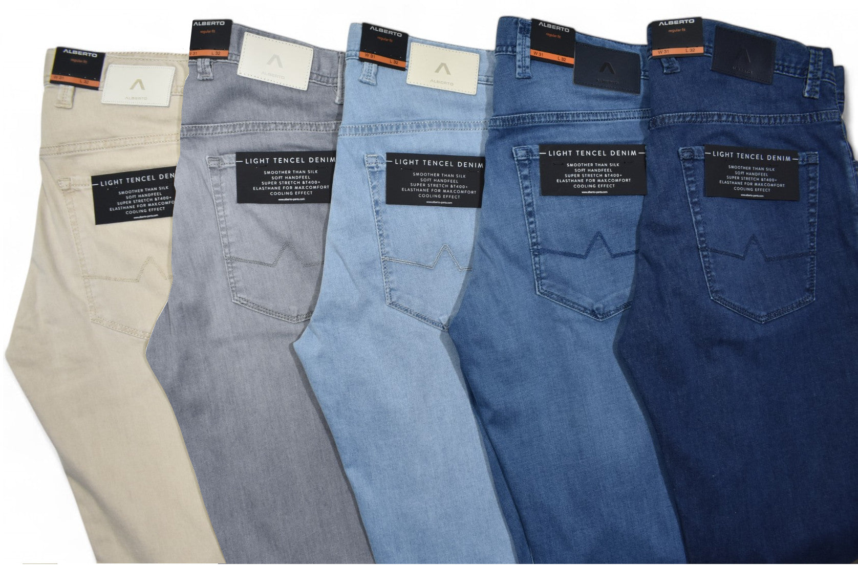 ZA1577-825 Alberto Light Blue Tencel Denim Jean