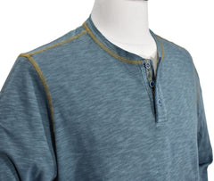 ZBK531 Washed Slub Henley