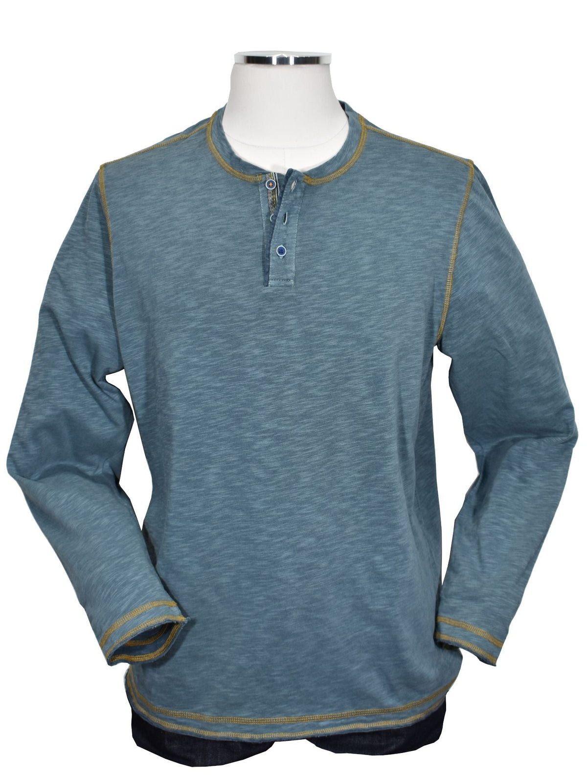 ZBK531 Washed Slub Henley