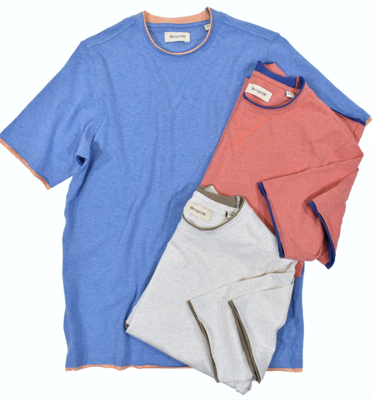 ZBK808 Melange Contrast Tee